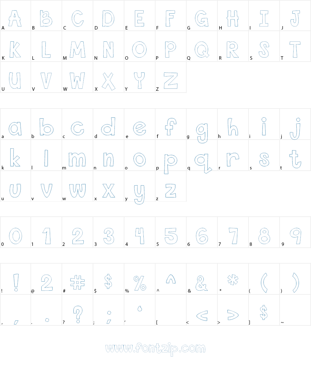 THIS FONT IS EMPTY Font Character